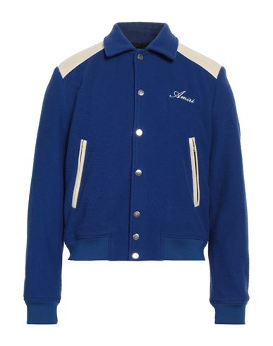 Amiri Man Jacket Blue Size L Wool, Polyamide