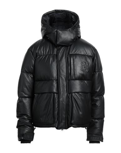Amiri Man Down Jacket Black Size L Ovine Leather In Black