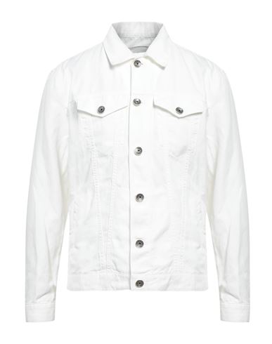 Eleventy Man Denim Outerwear White Size Xl Cotton, Linen