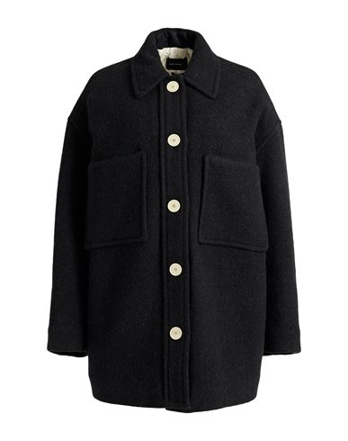 Isabel Marant Woman Coat Black Size 6 Virgin Wool, Alpaca Wool, Polyamide