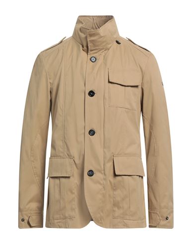 Jan Mayen Man Jacket Camel Size 40 Cotton, Polyester, Polyamide, Acrylic In Beige