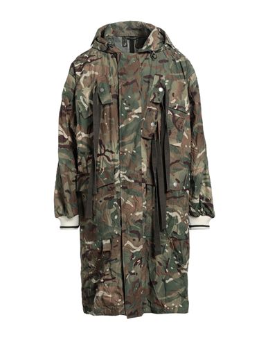 Dolce & Gabbana Man Overcoat & Trench Coat Military Green Size 36 Cotton, Polyamide, Elastane
