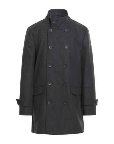 French Connection Man Coat Steel Grey Size L Polyester, Wool