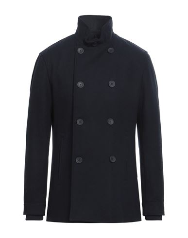 French Connection Man Coat Midnight Blue Size S Polyester, Wool