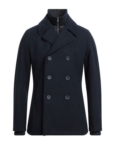 French Connection Wool Blend Peacoat In Blue