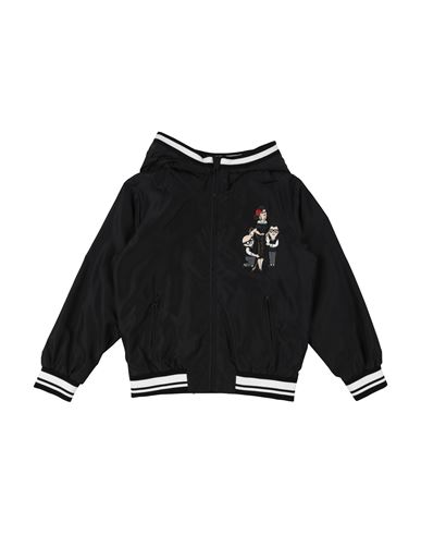 Dolce & Gabbana Babies'  Toddler Boy Jacket Black Size 7 Polyester, Viscose, Metallic Polyester, Polyamide