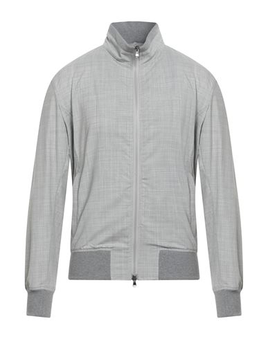 Barba Napoli Man Jacket Light Grey Size 46 Virgin Wool, Polyester