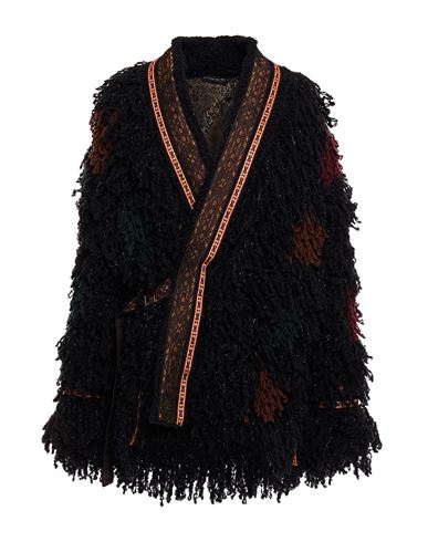 Etro Woman Jacket Black Size 8 Wool, Acrylic, Alpaca Wool, Polyamide, Viscose