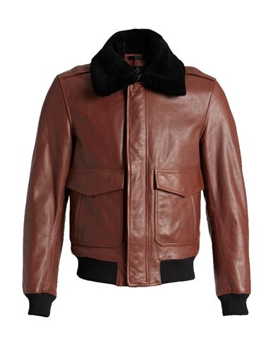 Blk Dnm Man Jacket Light Brown Size L Leather