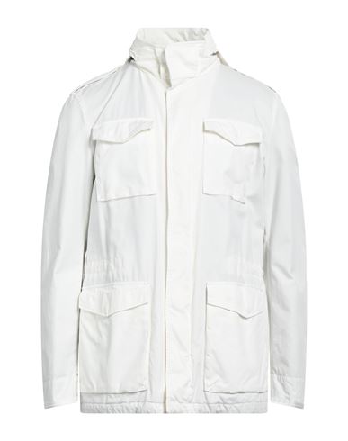 Herno Man Jacket White Size 46 Cotton, Polyester