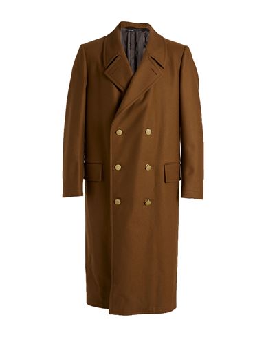 Dunhill Man Coat Brown Size 44 Wool, Cashmere, Elastane