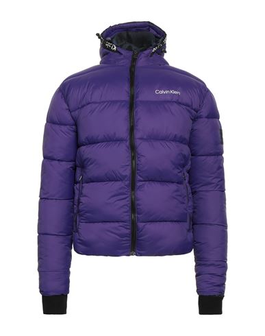 Calvin Klein Man Down Jacket Purple Size Xxl Nylon