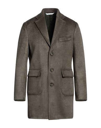 Shop Herman & Sons Man Coat Dark Green Size 42 Polyester, Viscose, Wool