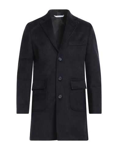 Shop Herman & Sons Man Coat Midnight Blue Size 40 Polyester, Viscose, Wool