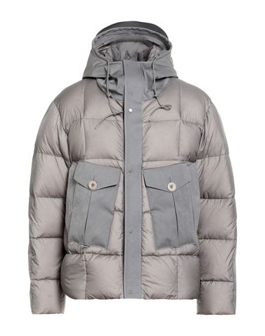Ten C Quilted Panelled Puffer Jacket In Gray