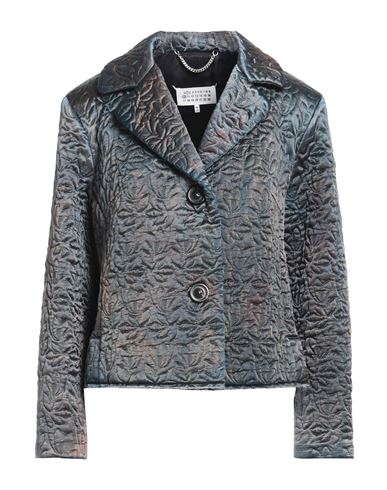 Maison Margiela Woman Jacket Slate Blue Size 4 Acetate, Viscose