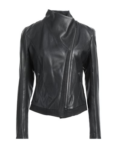 Vespucci By Vsp Woman Jacket Black Size 10 Lambskin