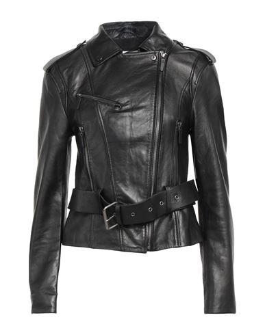 Vespucci By Vsp Woman Jacket Black Size 10 Lambskin