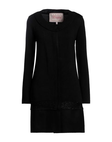 Simona Corsellini Woman Overcoat & Trench Coat Black Size M Wool, Acrylic, Viscose