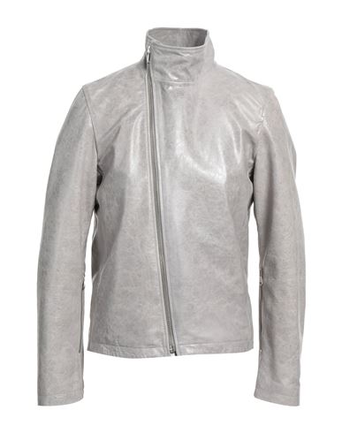 Olivieri Man Jacket Light Grey Size 46 Lambskin