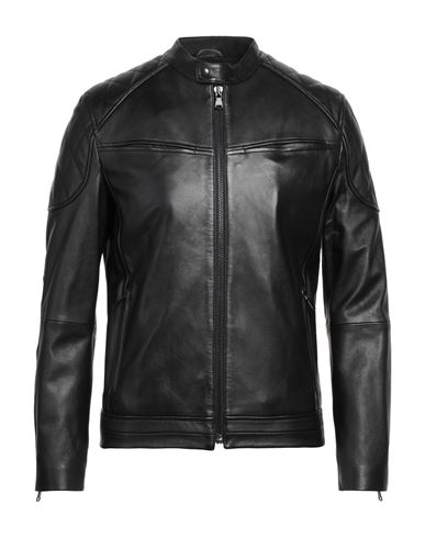 Olivieri Man Jacket Black Size 46 Lambskin
