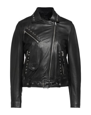 Blouson Woman Jacket Black Size 12 Soft Leather