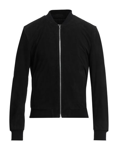 Shop Blouson Man Jacket Black Size 44 Ovine Leather