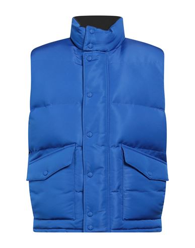 Alexander Mcqueen Man Down Jacket Bright Blue Size 40 Polyester