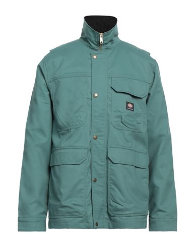 Dickies Man Jacket Turquoise Size S Cotton In Sage Green