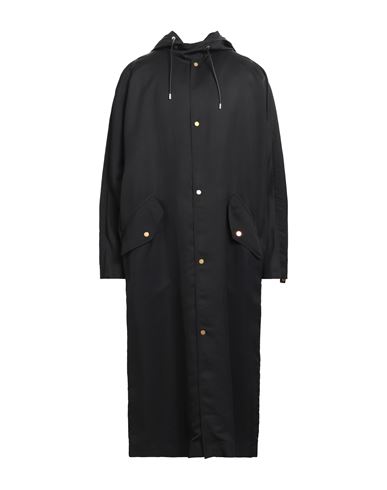 Dunhill Man Overcoat & Trench Coat Black Size M Viscose, Mulberry Silk