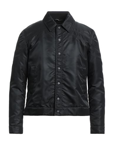 Saint Laurent Man Shirt Black Size Xl Polyamide, Calfskin