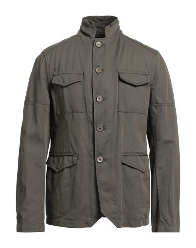 Messagerie Man Jacket Khaki Size 42 Cotton, Linen In Beige