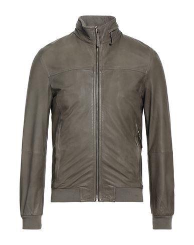 Blouson Man Jacket Military Green Size 36 Soft Leather