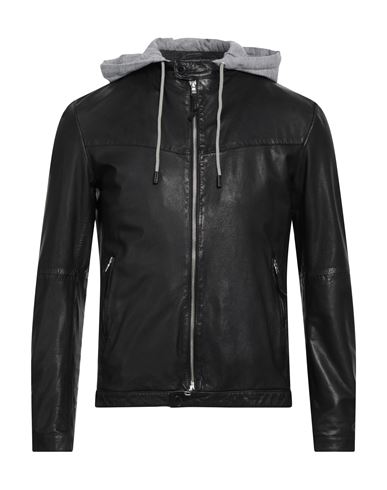 Blouson Man Jacket Dark Brown Size 36 Soft Leather