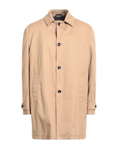 Officina 36 Man Coat Camel Size 46 Polyester, Cotton In Beige