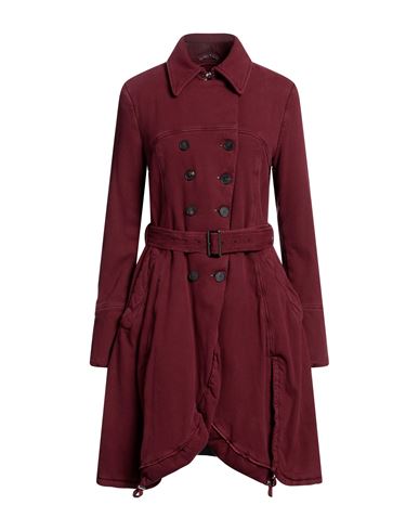 High Woman Coat Burgundy Size 6 Cotton, Cashmere, Elastane In Red