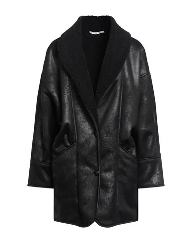 Emma & Gaia Woman Coat Black Size 6 Polyester