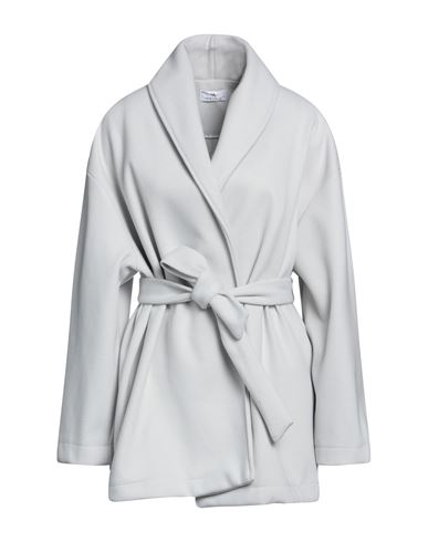 Simona-a Simona A Woman Coat Light Grey Size M Polyester, Elastane