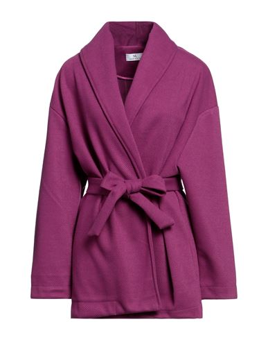 Simona-a Simona A Woman Coat Mauve Size S Polyester, Elastane In Purple