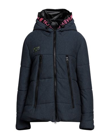W Les Femmes By Babylon Woman Puffer Navy Blue Size 4 Cotton, Polyester