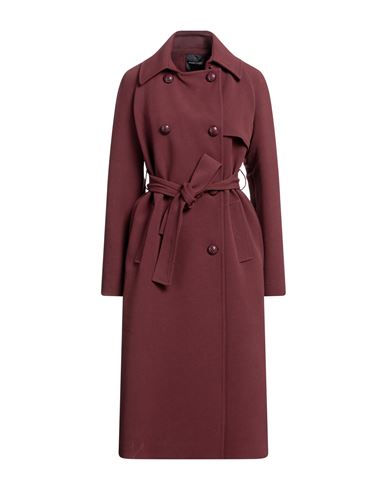 Marciano Woman Coat Burgundy Size 10 Polyester, Wool, Viscose In Red