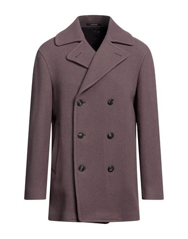 Tagliatore Man Coat Mauve Size 42 Wool, Polyamide In Purple