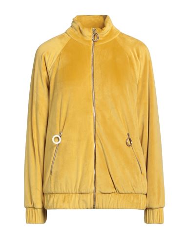 Shop Jijil Woman Jacket Mustard Size 4 Polyester, Elastane In Yellow