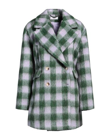 Jijil Woman Coat Lilac Size 4 Wool, Polyester, Acrylic, Synthetic Fibers, Alpaca Wool In Green