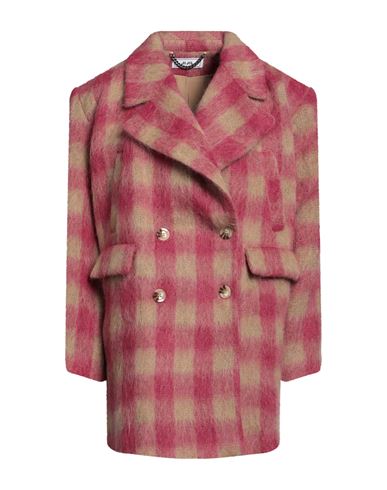 Shop Jijil Woman Coat Magenta Size 4 Wool, Polyester, Acrylic, Synthetic Fibers, Alpaca Wool