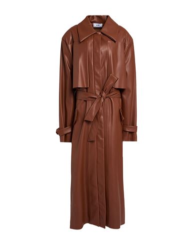 Jijil Woman Overcoat & Trench Coat Brown Size 10 Polyester, Polyurethane Coated