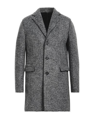 Paolo Pecora Man Coat Grey Size 38 Polyester, Acrylic, Wool, Elastane