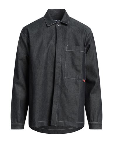 Sunnei Man Denim Outerwear Black Size L Cotton