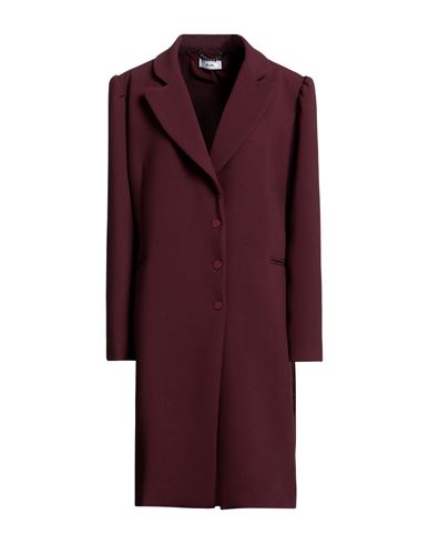 Jijil Woman Coat Burgundy Size 8 Polyester, Viscose, Elastane In Red