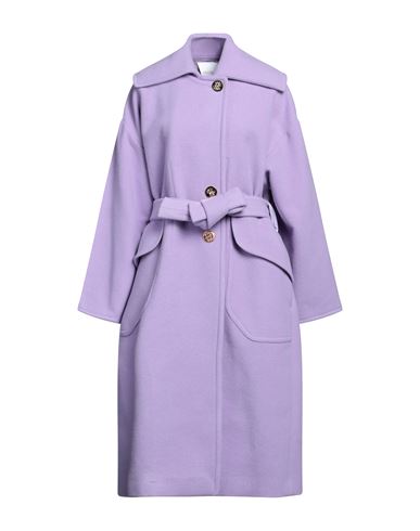 Patou Woman Coat Lilac Size 4 Wool, Polyamide In Purple